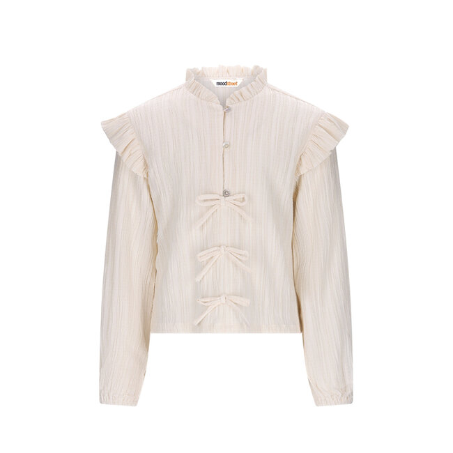 Moodstreet - Ruffles & Bows Blouse Akira - Warm White