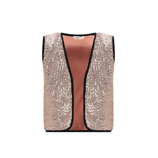 Moodstreet Moodstreet - Sequined Gilet Vajen - Red Copper