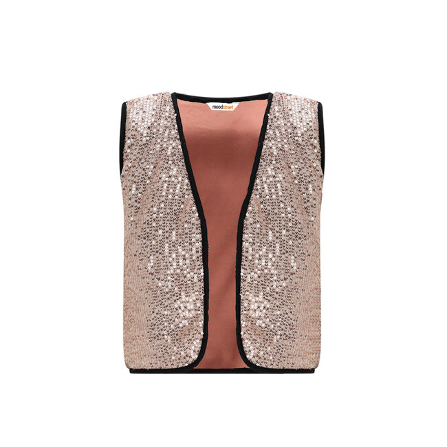 Moodstreet - Sequined Gilet Vajen - Red Copper