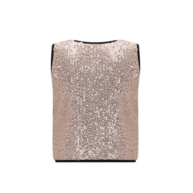 Moodstreet - Sequined Gilet Vajen - Red Copper