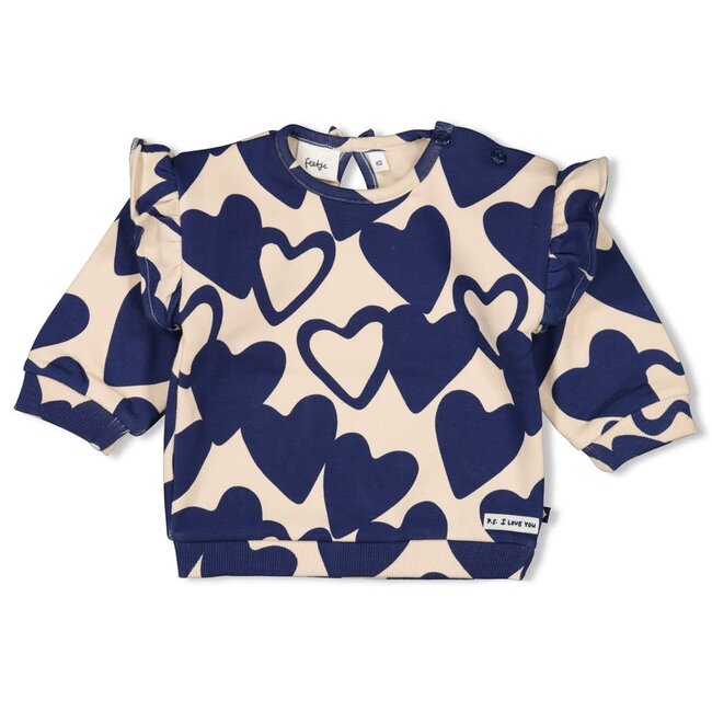 Feetje - Sweater AOP Indigo - Winter Denims