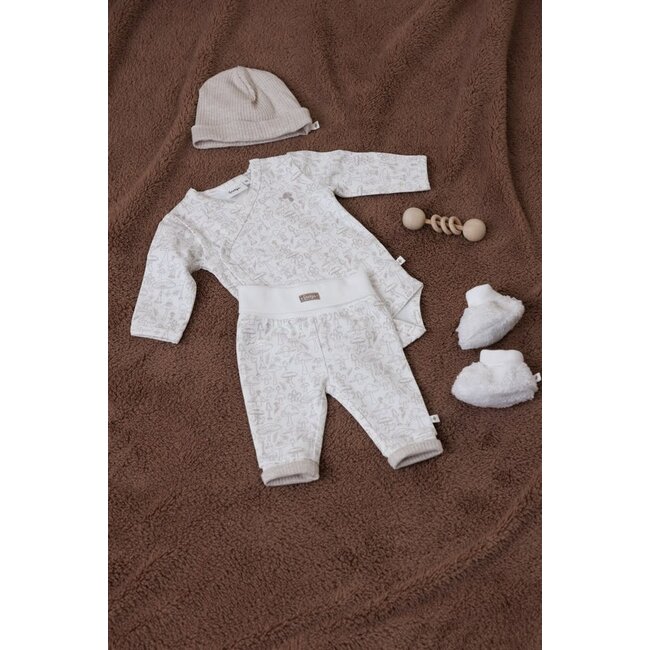 Feetje - Wikkelromper AOP Offwhite - Dear Autumn