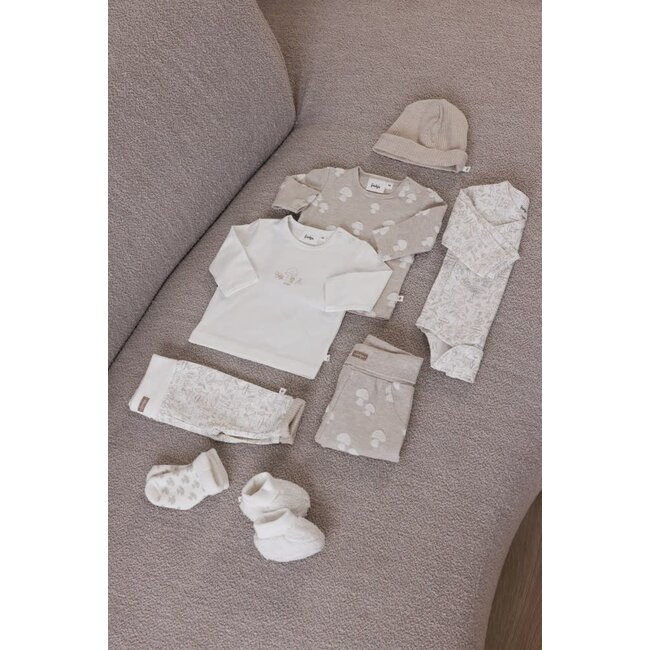 Feetje - Mutsje Rib Taupe Melange - Dear Autumn