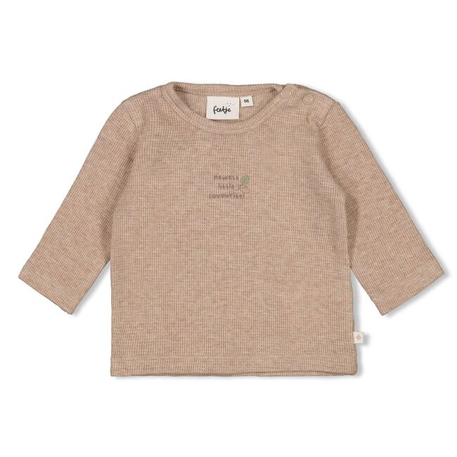 Feetje - Longsleeve Rib Hazelnoot Melange - Fall Favorites