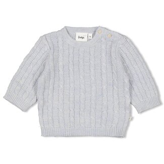 Feetje Feetje - Sweater Gebreid Blauw Melange - The Knits