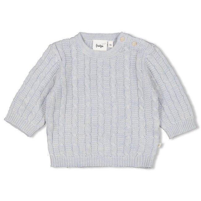 Feetje - Sweater Gebreid Blauw Melange - The Knits