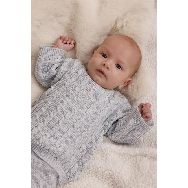 Feetje - Sweater Gebreid Blauw Melange - The Knits