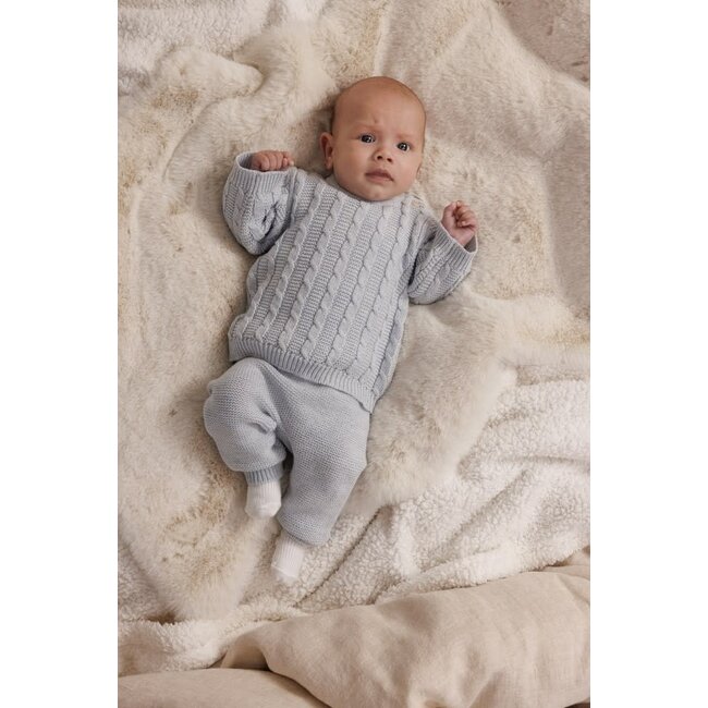 Feetje - Sweater Gebreid Blauw Melange - The Knits