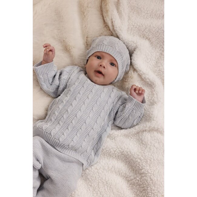 Feetje - Sweater Gebreid Blauw Melange - The Knits