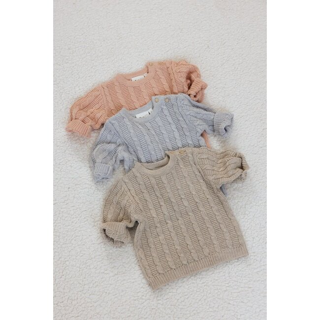 Feetje - Sweater Gebreid Taupe Melange - The Knits