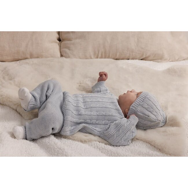 Feetje - Broek Gebreid Blauw Melange - The Knits