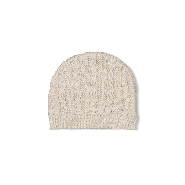 Feetje - Mutsje Gebreid Taupe Melange - The Knits