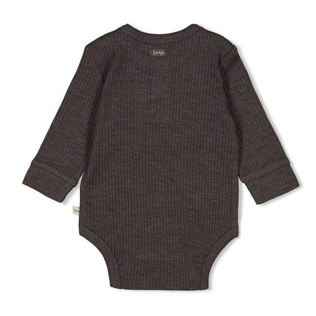 Feetje - Romper Rib Antraciet Melange - Rawrsome
