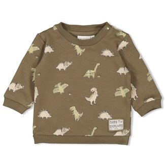 Feetje Feetje - Sweater AOP Olijf - Rawrsome