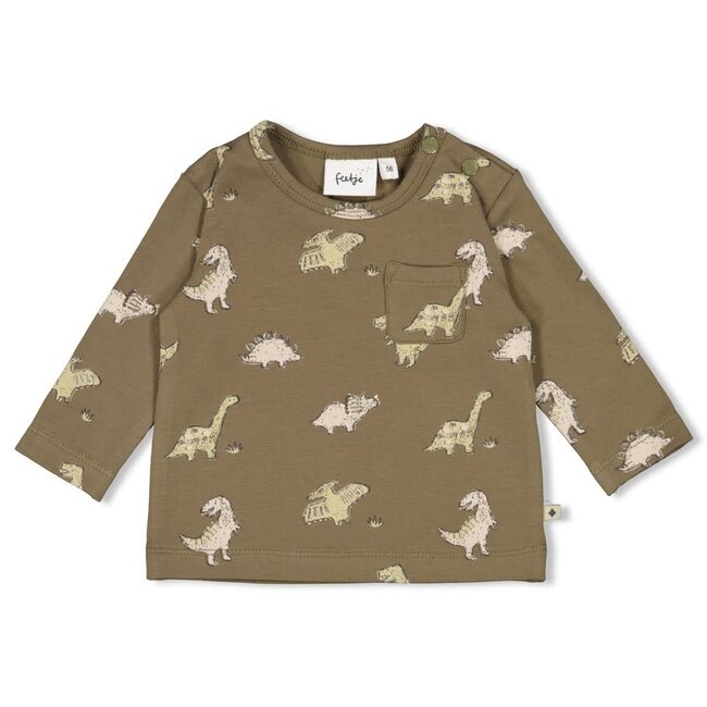 Feetje - Longsleeve AOP Olijf - Rawrsome