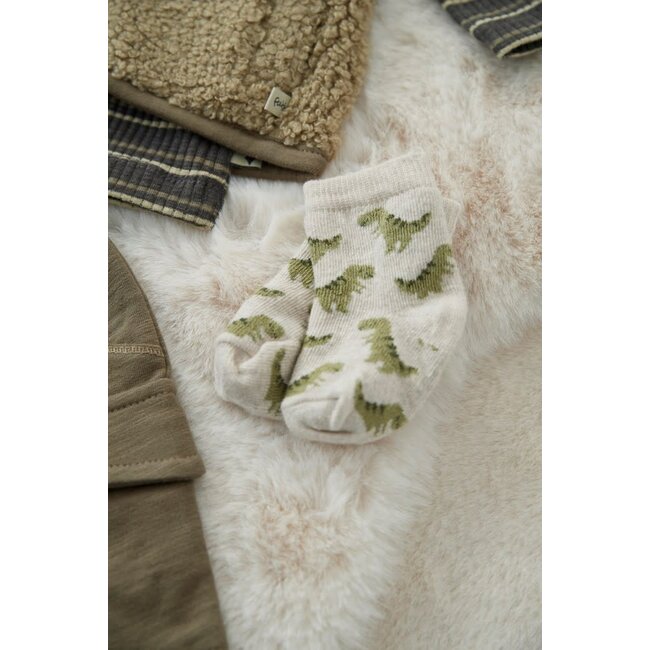 Feetje - Longsleeve Rib met Streep Antraciet Melange - Rawrsome