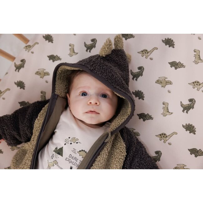 Feetje - Bouclé Jasje met Capuchon Groen - Rawrsome