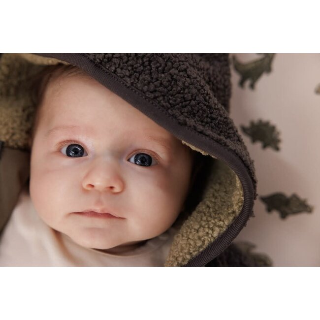 Feetje - Bouclé Jasje met Capuchon Groen - Rawrsome