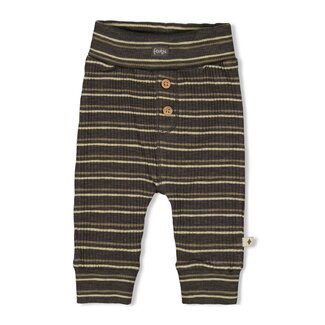 Feetje Feetje - Broek Rib met Streep Antraciet Melange - Rawrsome
