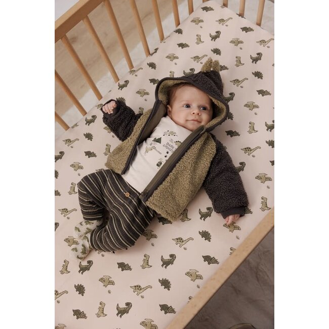 Feetje - Broek Rib met Streep Antraciet Melange - Rawrsome