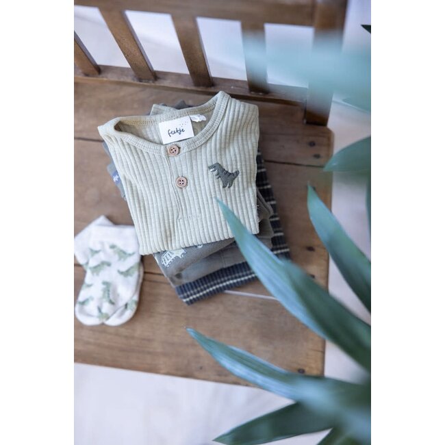 Feetje - Broek AOP Olijf - Rawrsome