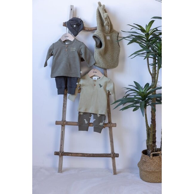 Feetje - Broek Rib Antraciet Melange - Rawrsome