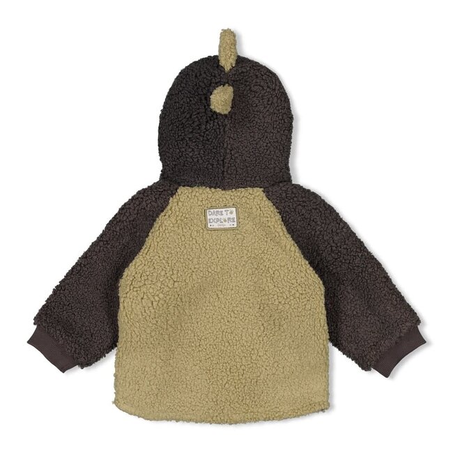 Feetje - Bouclé Jasje met Capuchon Groen - Rawrsome