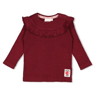 Feetje Feetje - Longsleeve Rib Bordeaux - Queen of Hearts