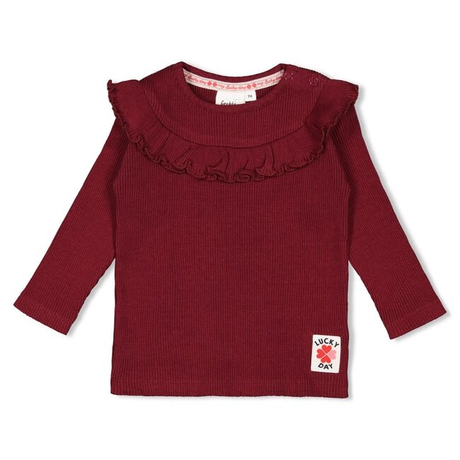 Feetje - Longsleeve Rib Bordeaux - Queen of Hearts