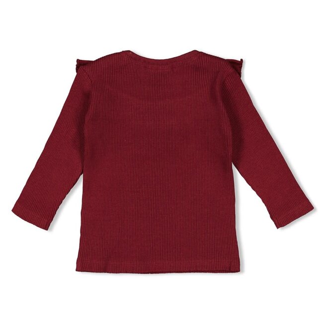 Feetje - Longsleeve Rib Bordeaux - Queen of Hearts