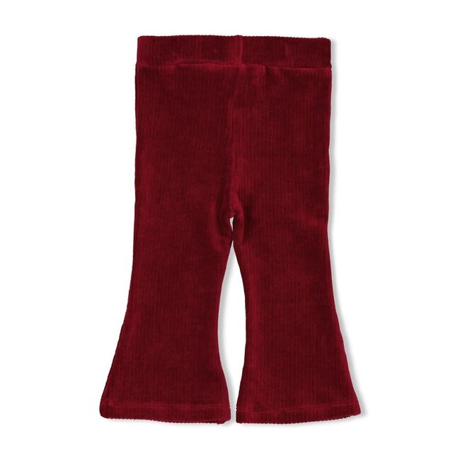 Feetje - Flare Broek Velours Rib Bordeaux - Queen of Hearts
