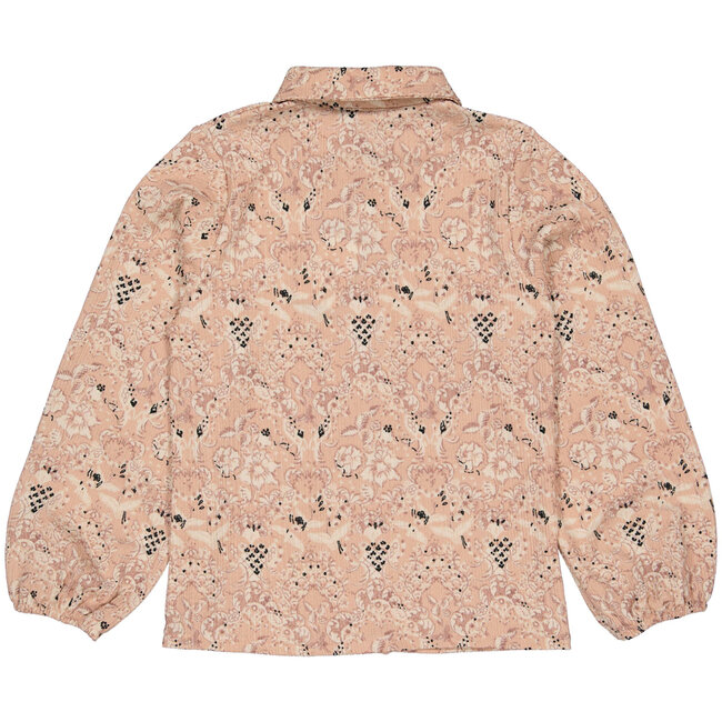 Levv - Shirt Vesa - AOP Pink Leaves