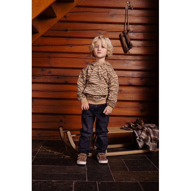 Levv - Sweater Vince - AOP Sand Graphic