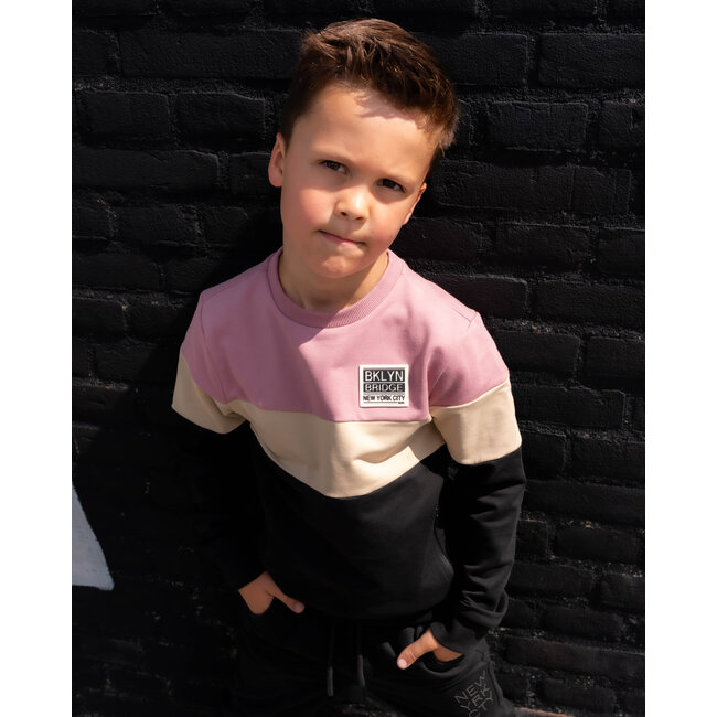 Skurk - Sweater Sjoerd - Colourblock Rose