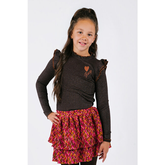 B.Nosy - Top wit Ruffles Tonya - Fudgsickle