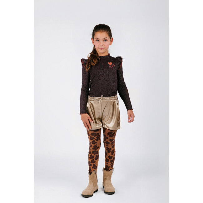 B.Nosy - Fake Leather Shorts Pam - Light Gold