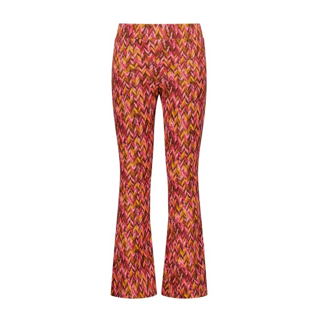 B.Nosy - Printed Flared Pants Pepper - Zigzag Texas