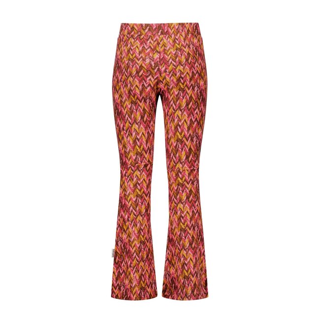 B.Nosy - Printed Flared Pants Pepper - Zigzag Texas