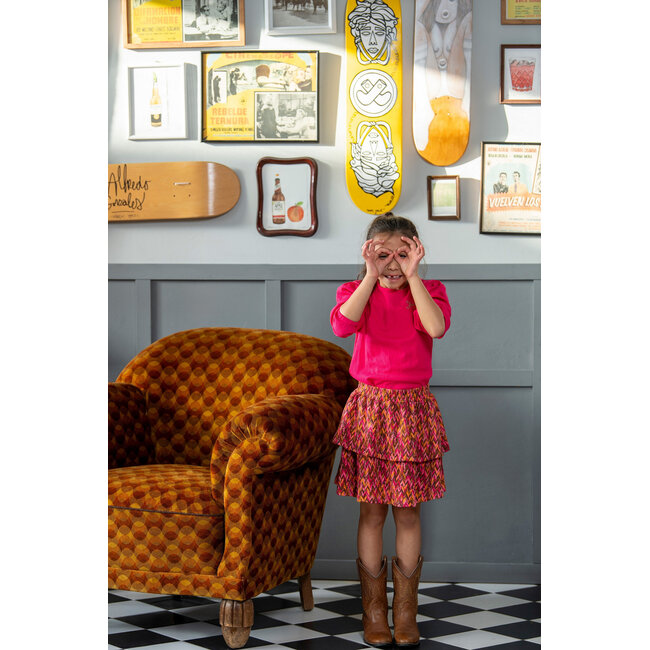 B.Nosy - 2-Layer Printed Skirt Ruth - Zigzag Texas