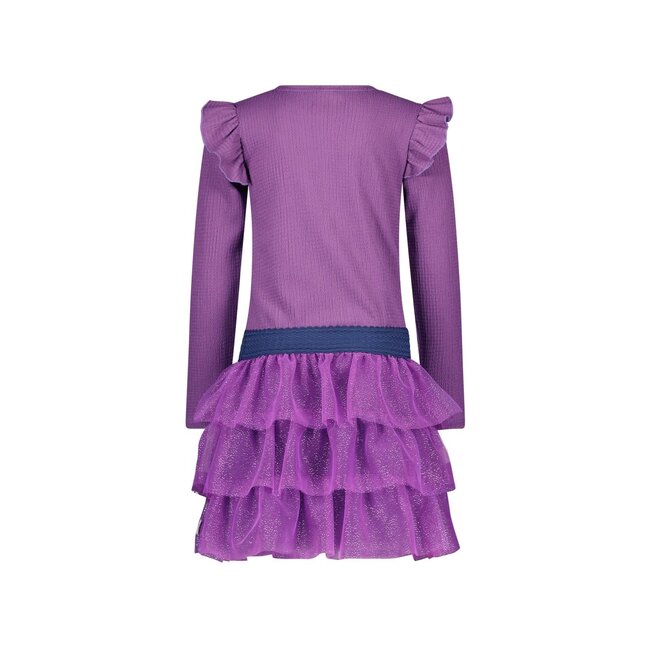 B.Nosy - Dress with Multi Layer Mesh Skirt Dora - Crushed Grape