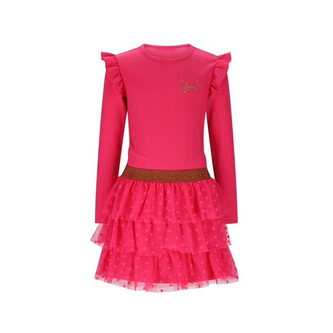 B.Nosy - Dress with Multi Layer Mesh Skirt Dora - Cabaret