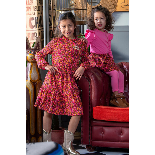 B.Nosy - Printed Dress Dalia - Zigzag Texas