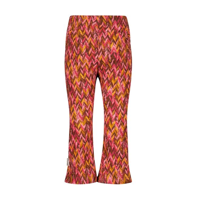 B.Nosy - Printed Flared Pants Pepper -  Zigzag Texas