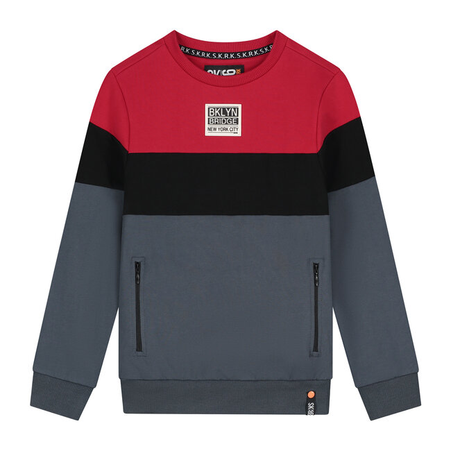 Skurk - Sweater Saba - Colourblock Red