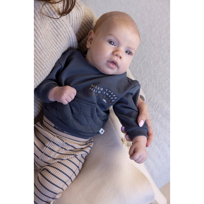 Feetje - Broek Rib met Streep Taupe - Narwal