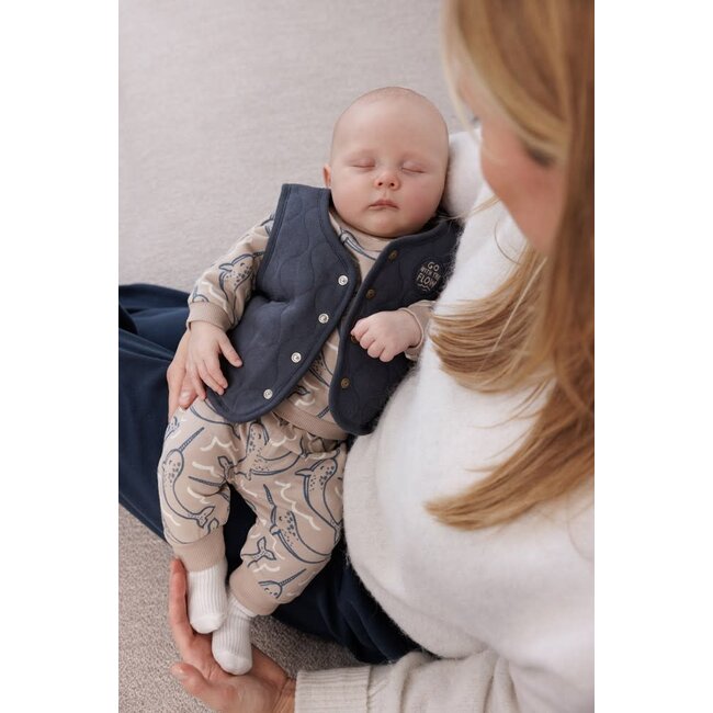 Feetje - Broek AOP Taupe - Narwal