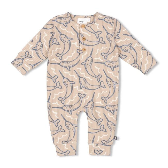 Feetje - Boxpak Rib AOP Taupe - Narwal