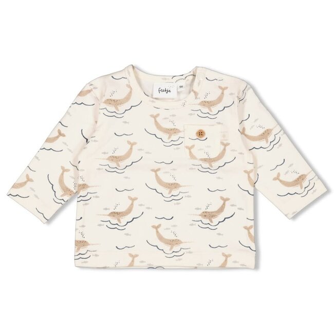 Feetje - Longsleeve AOP Offwhite - Narwal