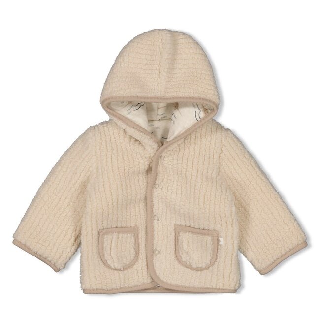 Feetje - Bouclé Omkeerbaar Jasje met Capuchon Offwhite - Narwal
