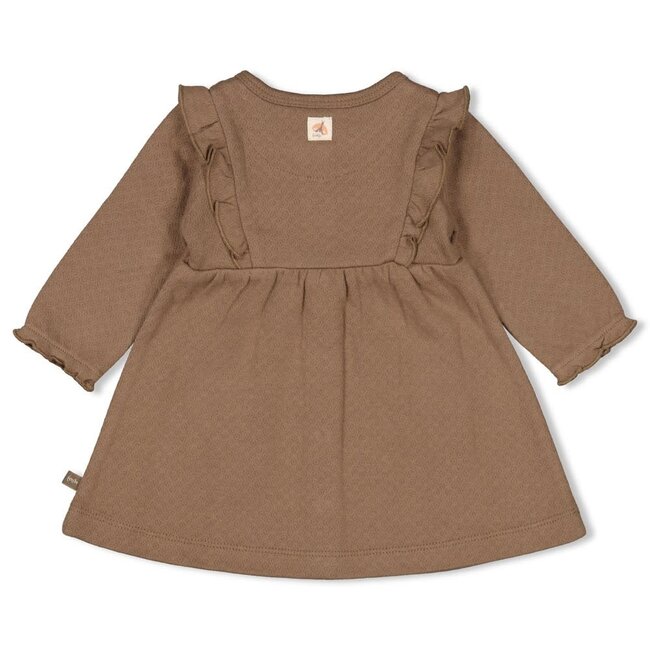 Feetje - Jurk Ruches Bruin - Dancing In The Moonlight